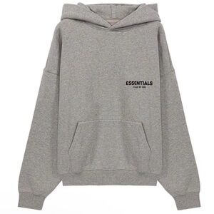 Essentials Heather Gray Hoodie for Men